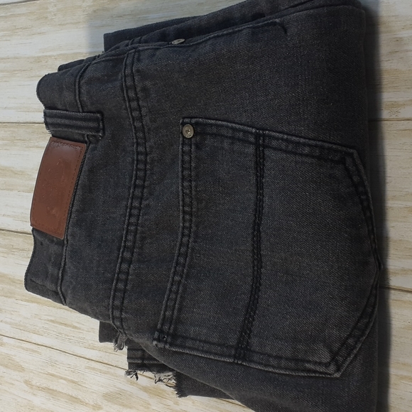 Rock N Run Slim Straight Gray Jeans Destroyed Cuffs Men's Size 32x28 - Picture 12 of 16